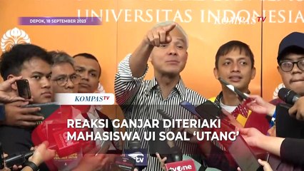 Reaksi Ganjar Pranowo Diteriaki soal Utang oleh Mahasiswa UI saat Wawancara Bersama Wartawan