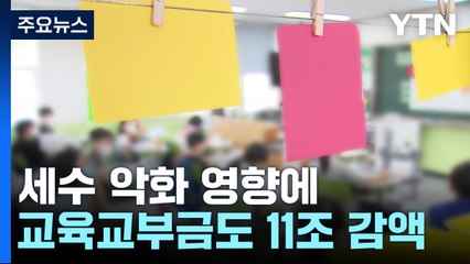 세수 악화에 교육교부금 11조 감액...시도교육청 파장 / YTN