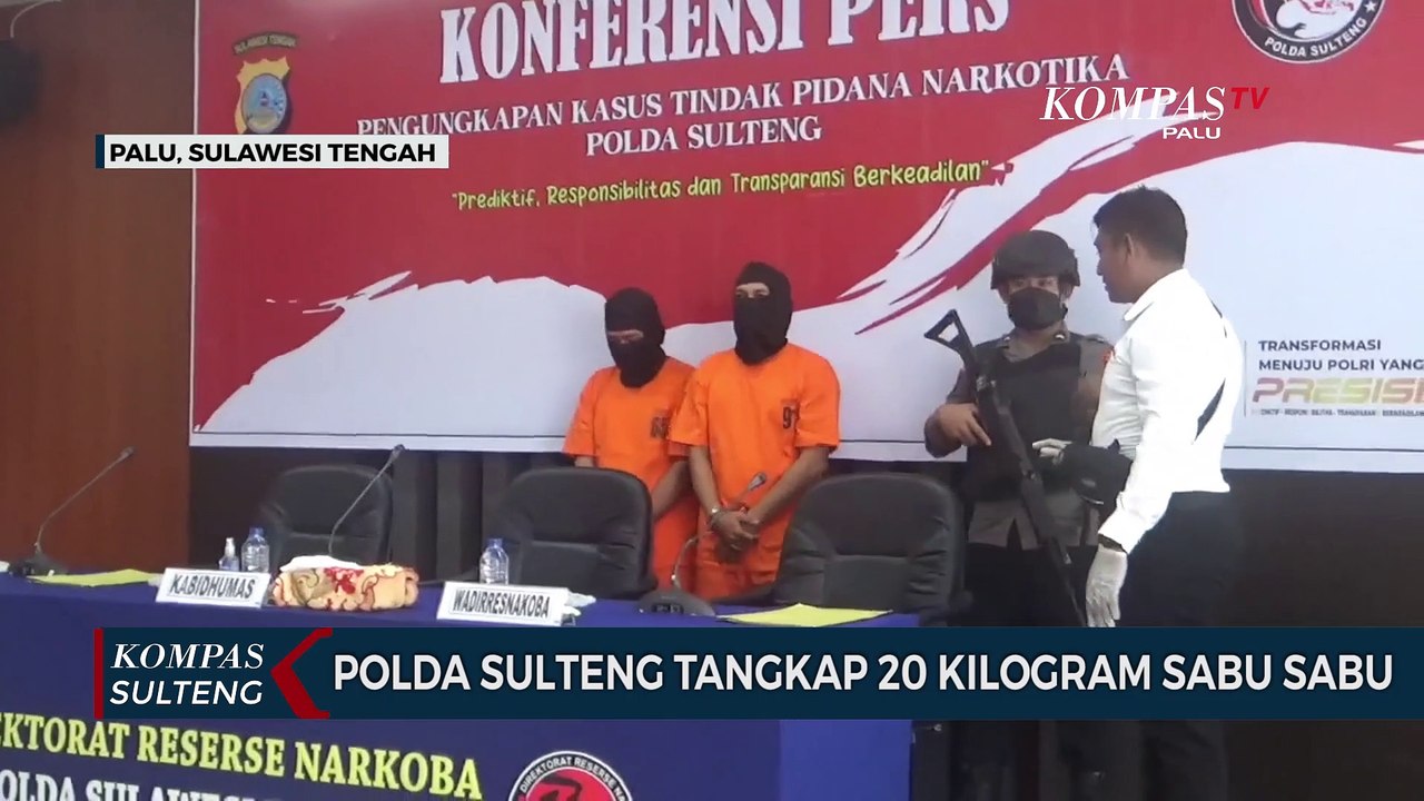Polda Sulteng Tangkap 20 Kilogram Sabu Sabu