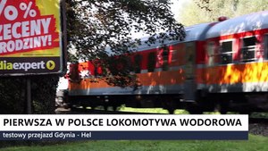 Orlen kupił pierwszą w Polsce lokomotywę wodorową. Testowy przejazd do Helu