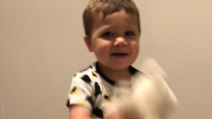 Silly boy is fully ready to breastfeed his Teddy if mom won't