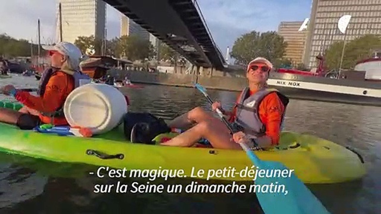 TraverSeine: des centaines de canoës, kayaks et paddles à Paris