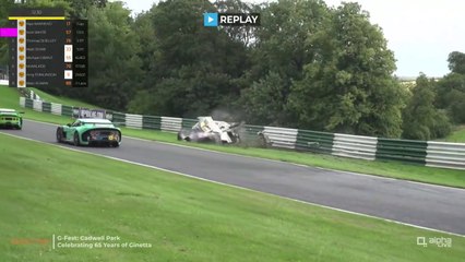 Ginetta GT Academy 2023 Cadwell Park Race 1 Elman Big Crash
