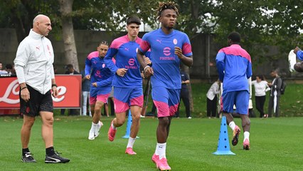 L'allenamento dei rossoneri alla vigilia del Newcastle
