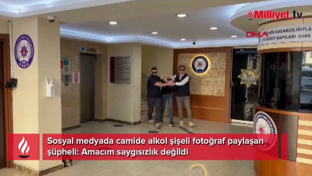 Camide alkol şişesi paylaşımı: Mizah amaçlı bir fotoğraf çektim
