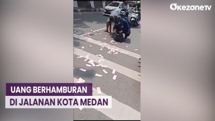 Heboh Uang Berhamburan di Jalanan Kota Medan, Ternyata Ini Pemiliknya