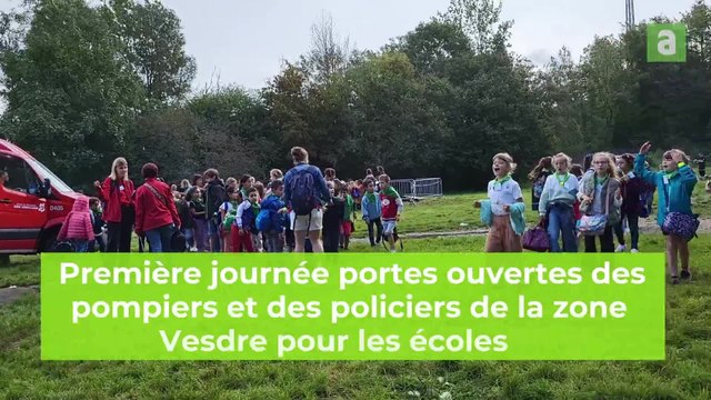 2500 élèves de Dison, Verviers et Pepinster se sont rendus chez les pompiers et policiers de la zone Vesdre