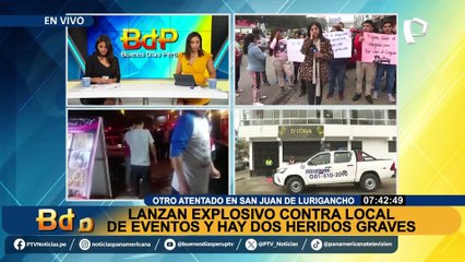 Otro atentado en SJL en menos de 72 horas: lanzan explosivo contra local de eventos y deja 5 heridos