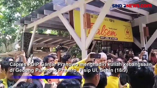 Ganjar Pranowo Ditanya Nama Cawapres Usai Isi Kuliah Kebangsaan di UI