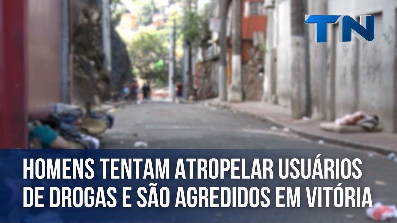 Homens tentam atropelar usuários de drogas e são espancados em Vitória
