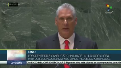 Pdte. cubano denuncia impacto de sanciones en el desarrollo de las naciones del Sur