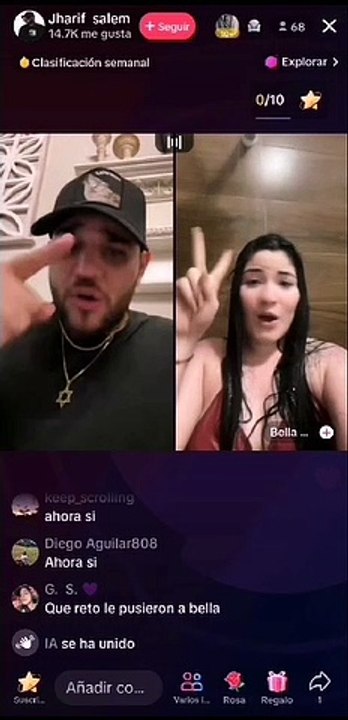 Bella Ramos cumple reto y se deja ver mojada desde la bañera