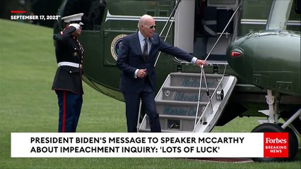 President Biden Has Three-Word Message For McCarthy's Impeachment Inquiry