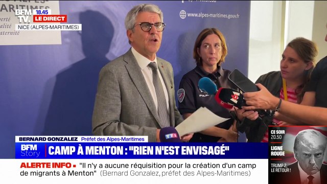 Migrants à Menton: Ces locaux de la [police aux frontières] sont parfois un peu exigu pour abriter l'ensemble des personnes interpellées , affirme Bernard Gonzalez (préfet des Alpes-Maritimes)