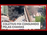 Ônibus pega fogo em avenida no centro de São Paulo