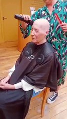 Watch two times  cancer survivor Maria, 83, Braves the Shave