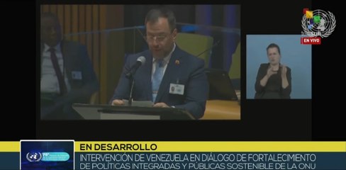 Yván Gil: “Venezuela sigue trabajando incansablemente en su compromiso con el desarrollo sostenible”