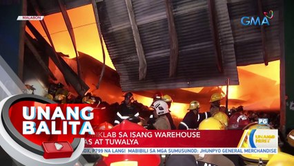 Sunog, sumiklab sa isang warehouse ng medyas at tuwalya | UB
