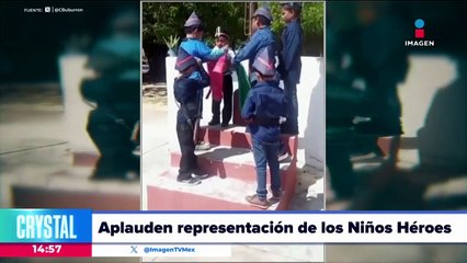 Aplauden representación de los Niños Héroes