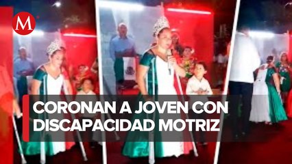 Joven con discapacidad es coronan como 'Reina de la Independencia' en Oaxaca