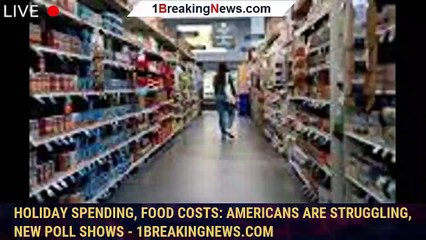 Holiday spending, food costs: Americans are struggling, new poll shows - 1breakingnews.com