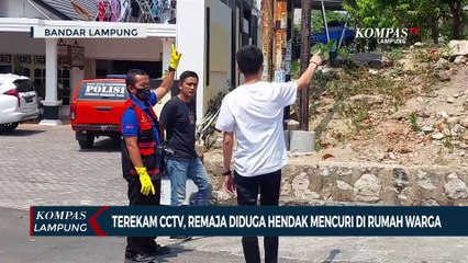 Terekam CCTV, Remaja Diduga Hendak Mencuri di Rumah Warga