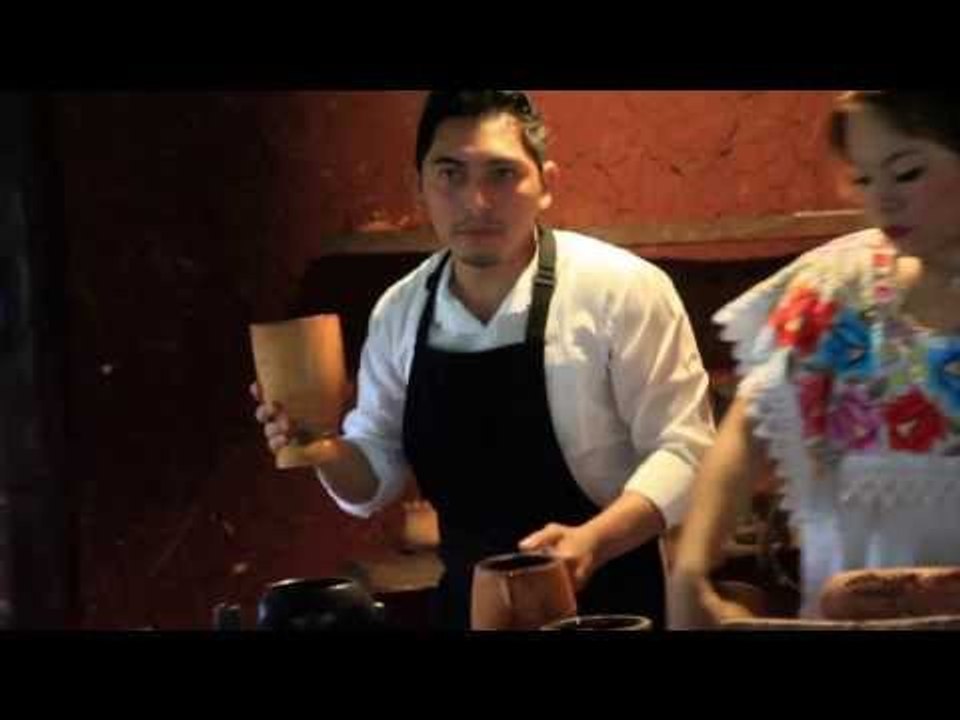 Making Cacao Drink At The Eco Museum of Cocao Yucatan