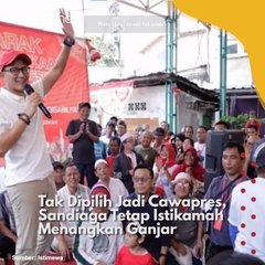 Tak Dipilih Jadi Cawapres, Sandiaga Tetap Istikamah Menangkan Ganjar
