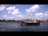 The Queen Emma Bridge in Willemstad, Curaco