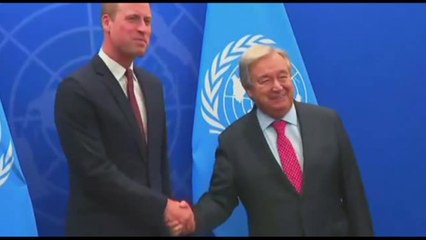 Il principe William a New York incontra Guterres all'Onu
