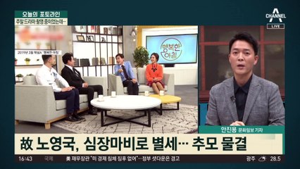 주말 드라마 촬영 중이었는데…故 노영국 비보에 연예계 ‘침통’