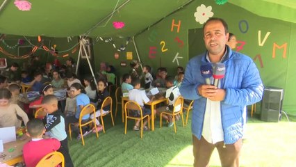 ساحة ترفيه عن الأطفال بمخيم لمتضرري زلزال المغرب.. كيف واجه الصغار الكارثة؟