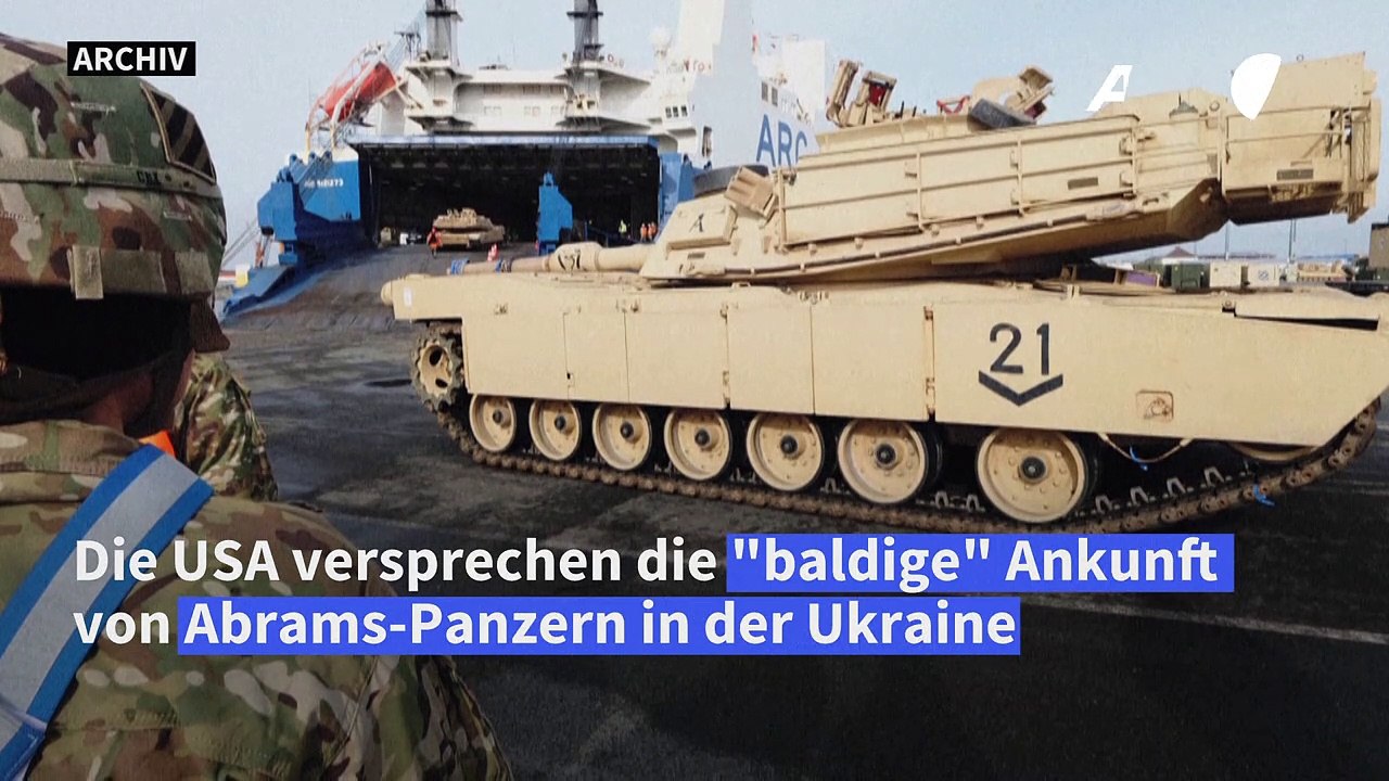 Usa versprechen "baldige" ankunft von abrams-panzern in der ukraine