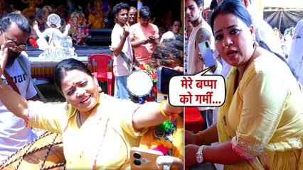 Bharti Singh भरी गर्मी और इस बुरे हाल में भी लाईं Ganpati Bappa को घर, मजेदार Dance का Video Viral!