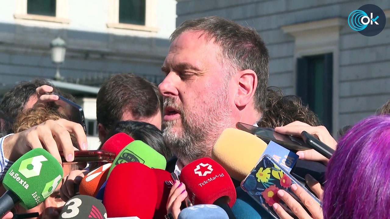 Junqueras a OKDIARIO a las puertas del Congreso: "La amnistía está pactada desde que elegimos a Armengol"