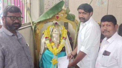 నంద్యాల: చంద్రబాబు విడుదల కావాలంటూ వినాయకుడికి వినతిపత్రం