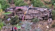 مقتل العشرات في سقوط حافلة في واد في جنوب البيرو
