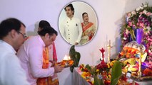 Govinda ने पूरी Family के साथ किया Ganpati Bappa का Welcome, आरती के Video में दिखे अकेले! FilmiBeat