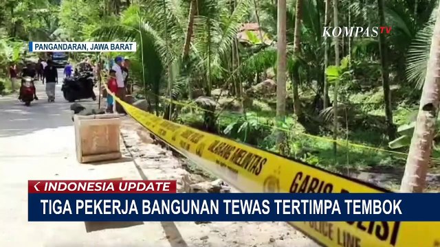 Evakuasi 3 Pekerja Bangunan yang Tewas Tertimpa Tembok di Pangandaaran Berlangsung Dramatis!