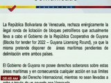 Comunicado | Venezuela rechaza enérgicamente la ilegal ronda de licitación de bloques petrolíferos