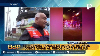 Callao: se incendia tanque de agua de 100 años donde habitaban cerca de 5 familias