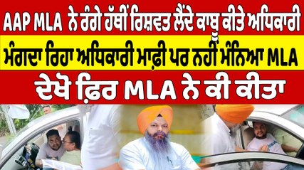AAP MLA ਨੇ ਰੰਗੇ ਹੱਥੀਂ ਰਿਸ਼ਵਤ ਲੈਂਦੇ ਕਾਬੂ ਕੀਤੇ ਅਧਿਕਾਰੀ, ਦੇਖੋ ਫ਼ਿਰ MLA ਨੇ ਕੀ ਕੀਤਾ |OneIndia Punjabi