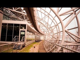 POV View Riding The Suspension Train At The DusselDorf Airport