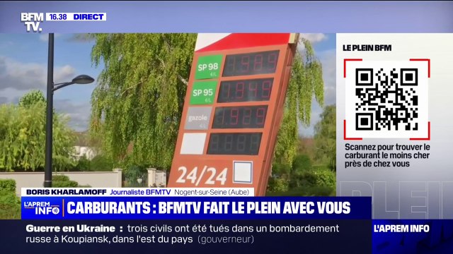 Je regarde toujours la station la moins chère : BFMTV vous aide à trouver les stations-service les moins chères, comme ici à Nogent-sur-Seine, dans l'Aube