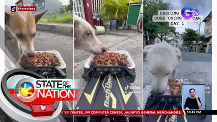 Remote control car, gamit ng isang estudyante para pakainin ang mga stray dog | SONA