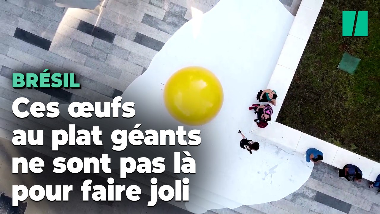 À Sao Paulo, des œufs au plat géants pour alerter sur le réchauffement