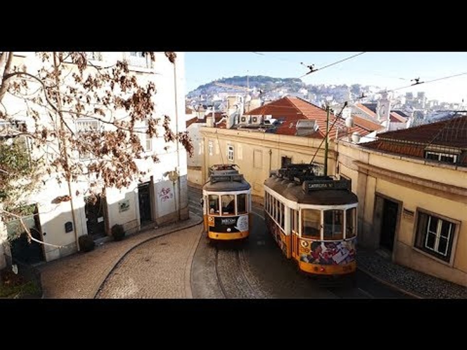 An Early Morning Ride On The Tram 28 In Lisbon - POV