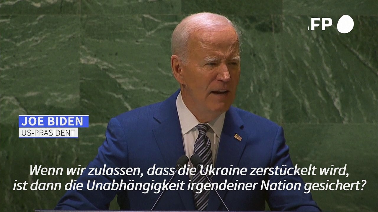 Biden: UNO muss 'blanke Aggression' Russlands stoppen