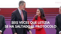 6 veces que Letizia se ha saltado el protocolo