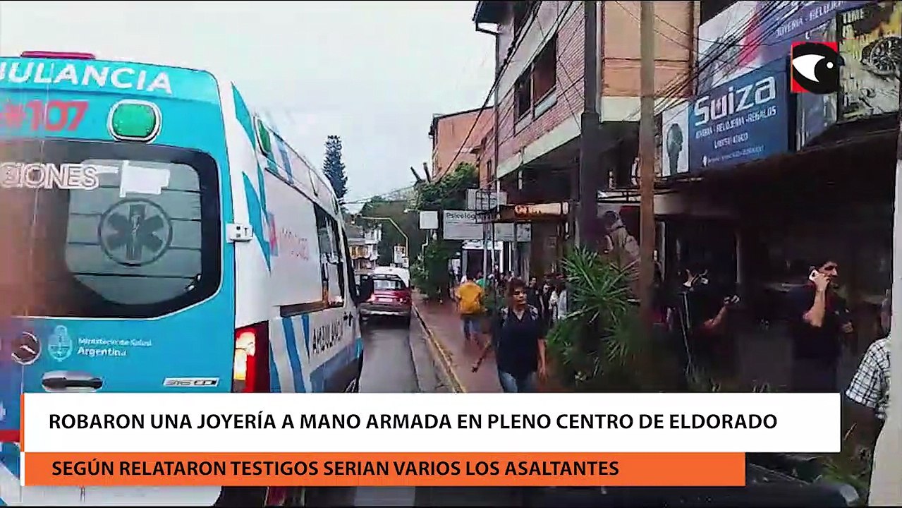 Robaron una joyería a mano armada en pleno centro de Eldorado